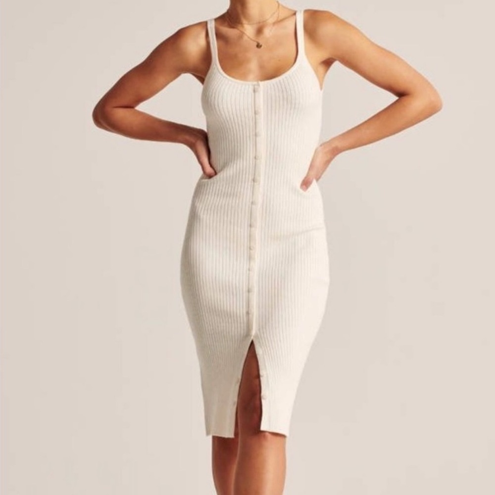 Abercrombie & Fitch ribbed midi dress